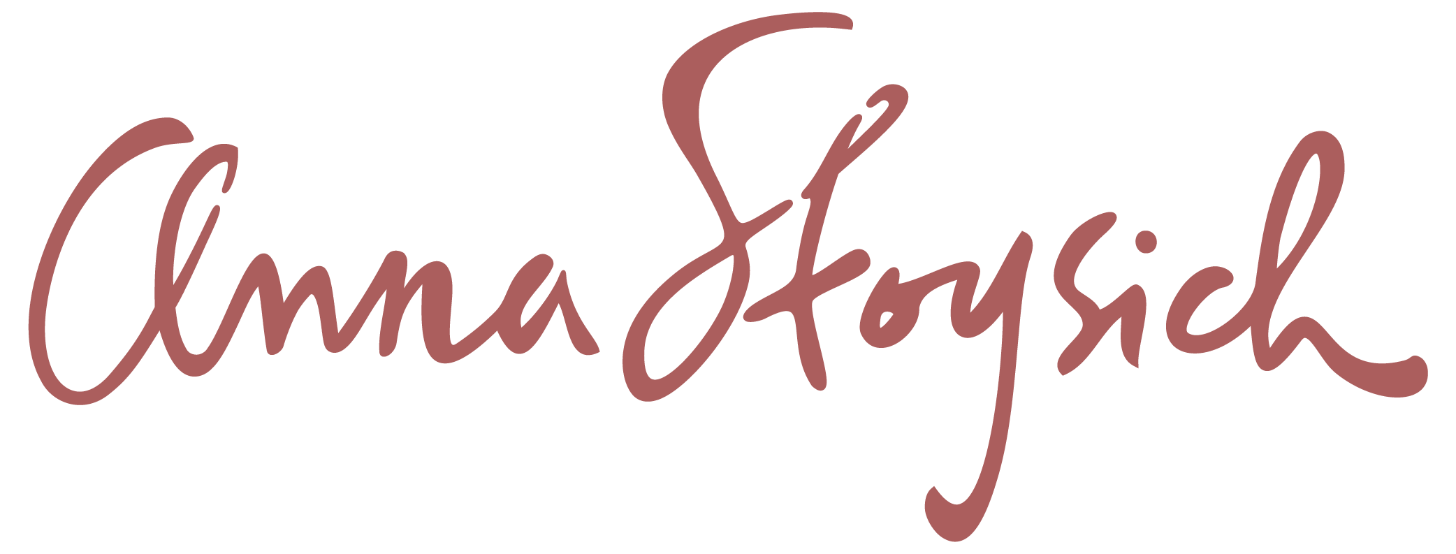 Anna Stoysich logo with handwritten feel